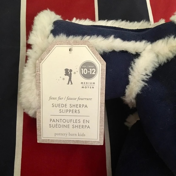 Suede Sherpa Slippers - Picture 3 of 4